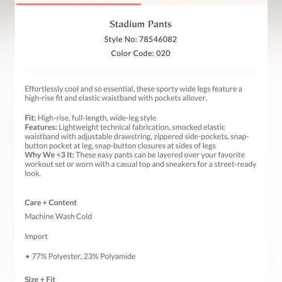 Free People stadium pants in henna M NWT - Picture 6 of 6